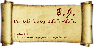 Benkóczky Járfás névjegykártya